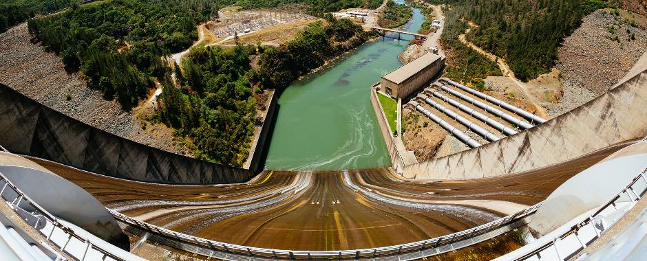 Dam viewed from above
